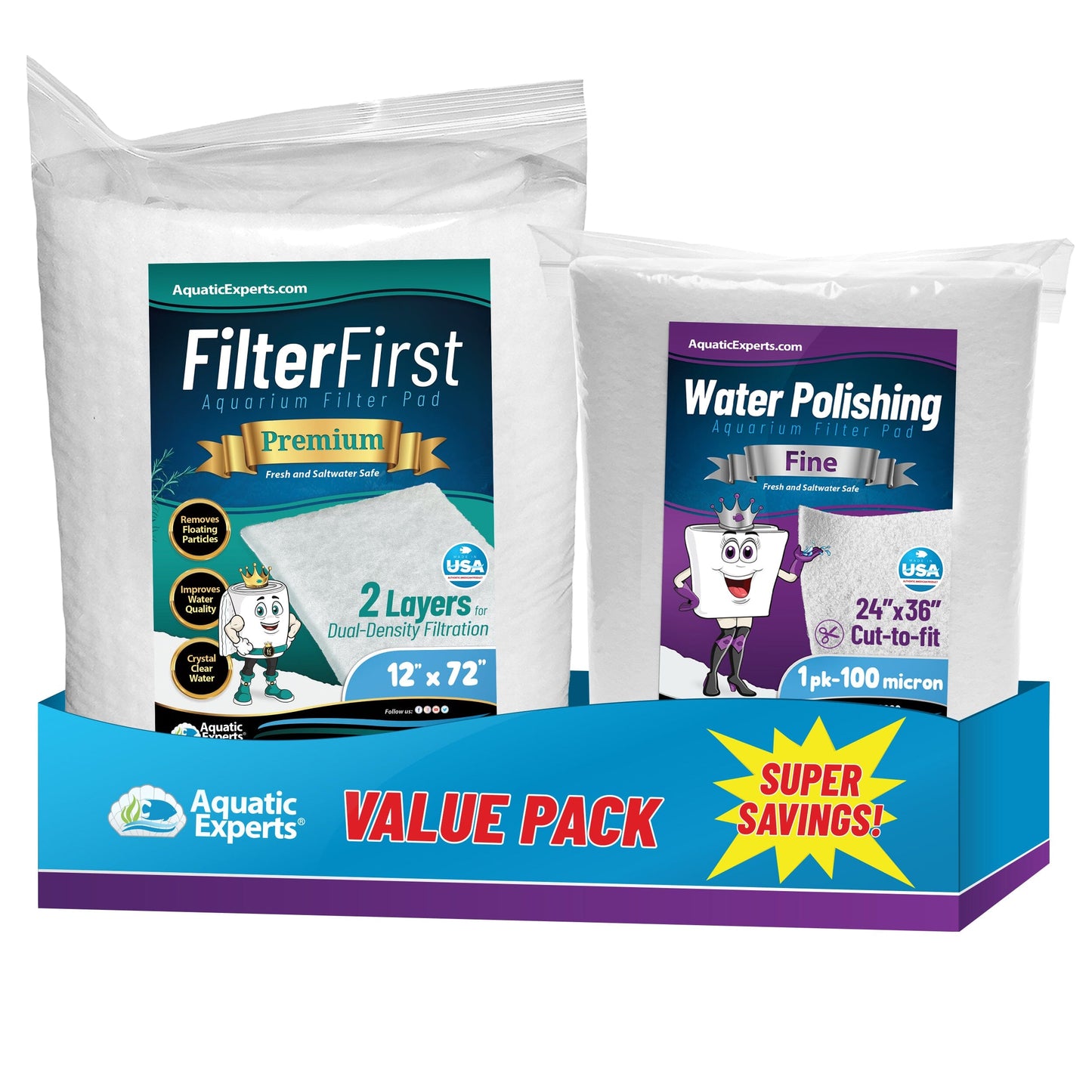 Aquarium Bundle includes Filter First 12" x 72" and Polishing Pad 100 Micron 1 Pack coral frag – live coral frag | Gem State Corals