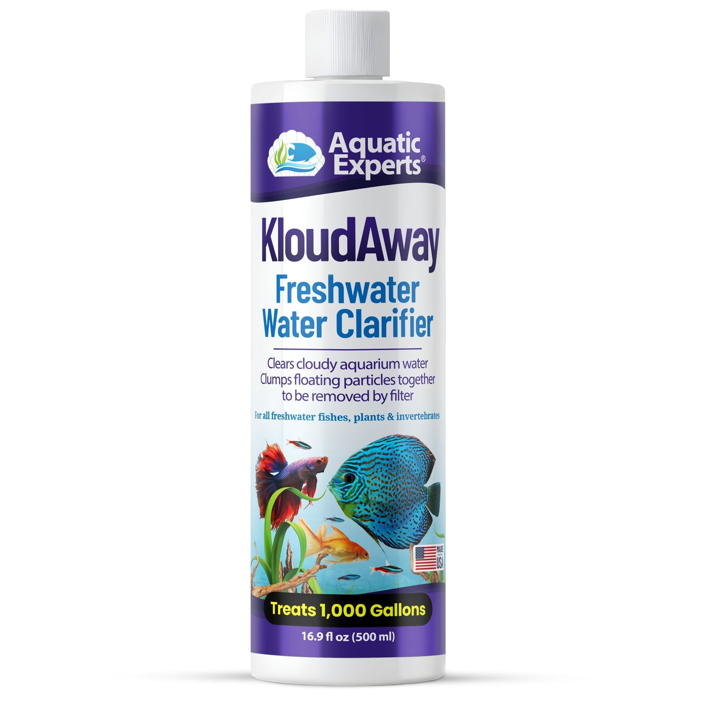 KloudAway Freshwater Aquarium Water Clarifier - 500ml Cloudy Water Treatment for Fish Tanks - Made in USA coral frag – live coral frag | Gem State Corals