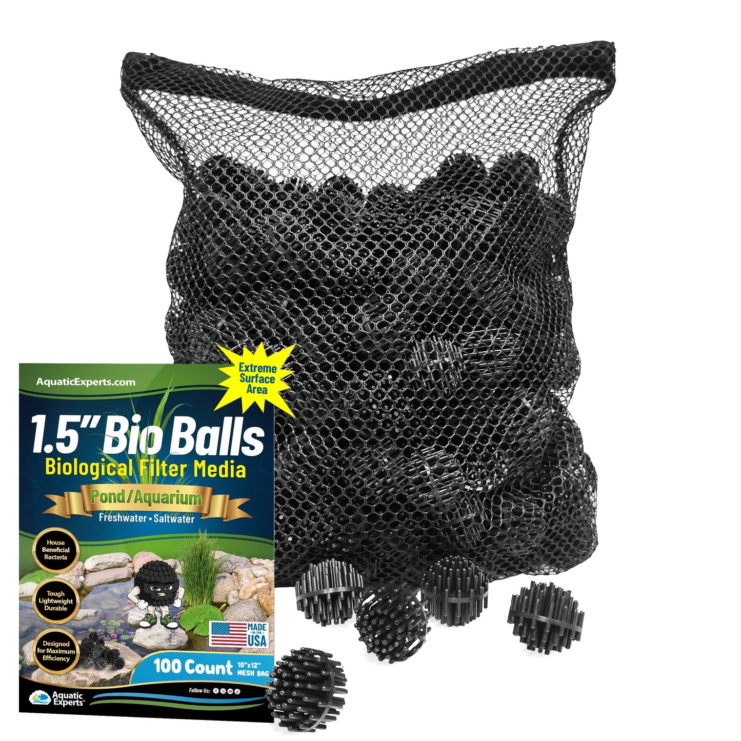 Bio Balls Filter Media - 1.5 Inch Large Bio Ball for Pond Filter - Perfect Bio Balls for Pond Filter Media – Made in The USA coral frag – live coral frag | Gem State Corals