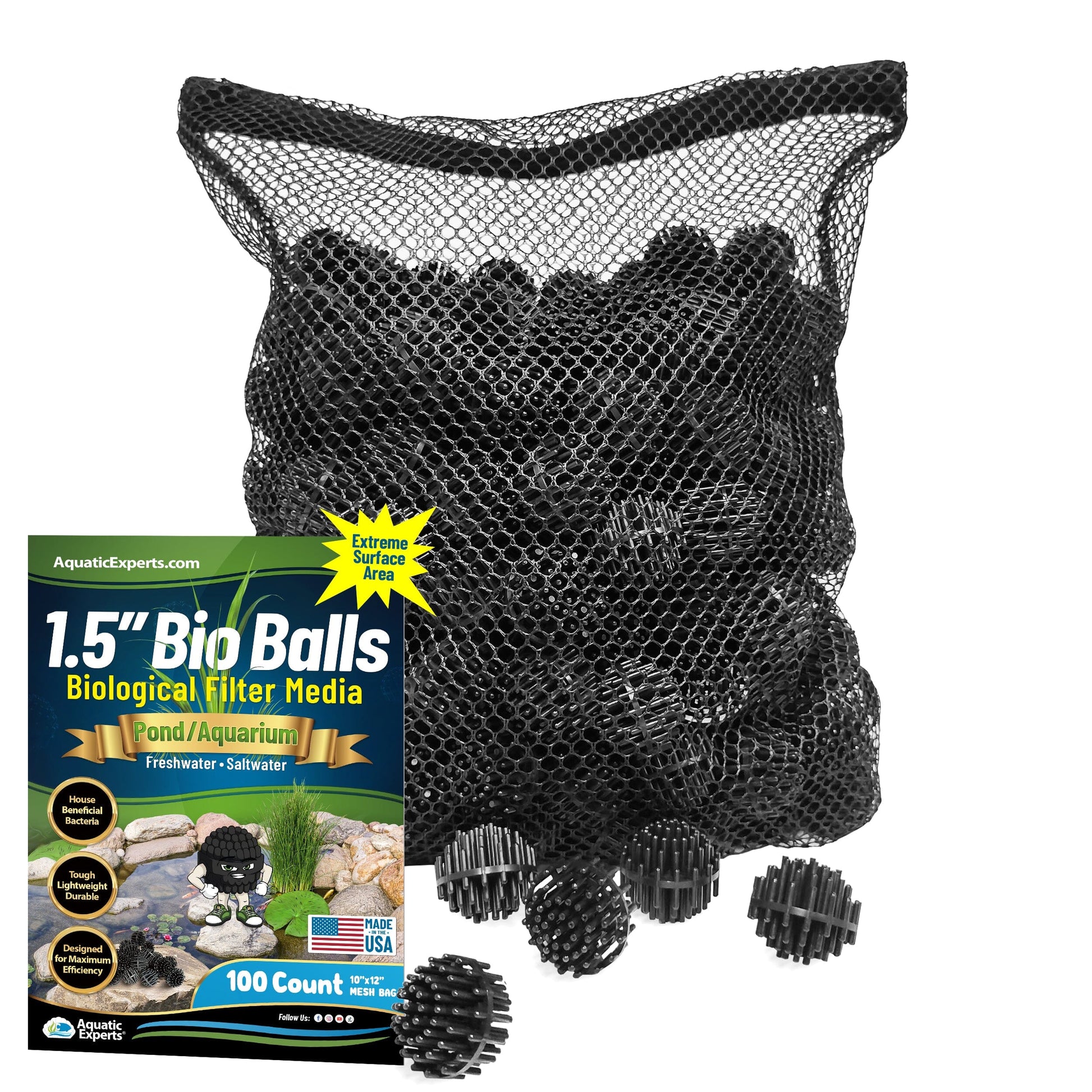 Bio Balls Filter Media - 1.5 Inch Large Bio Ball for Pond Filter - Perfect Bio Balls for Pond Filter Media – Made in The USA coral frag – live coral frag | Gem State Corals