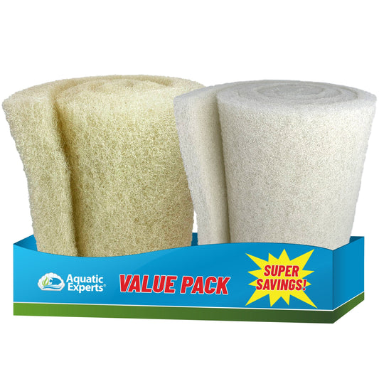 Pond Bundle - Cream Pond Filter Pad 12" x 36" + White Pond Filter Pad 12" x 72" coral frag – live coral frag | Gem State Corals