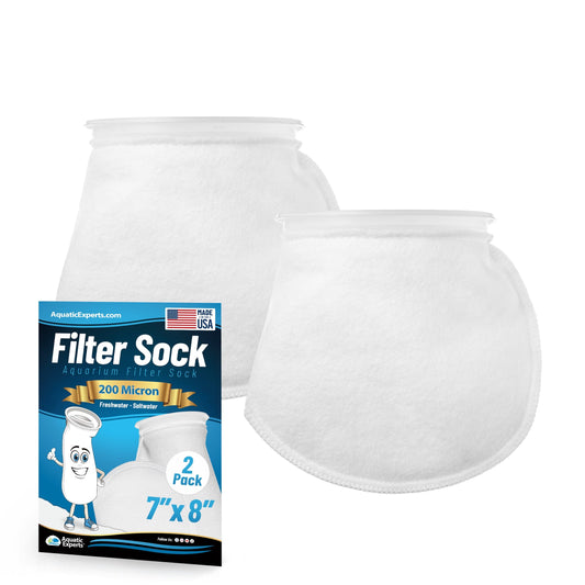 Aquatic Experts 7" Ring Aquarium Filter Sock 200 Micron for Saltwater & Reef Aquariums coral frag – live coral frag | Gem State Corals