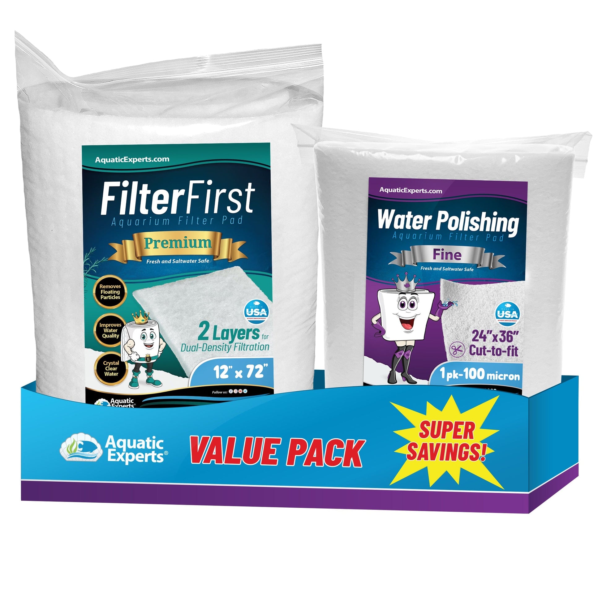 Aquarium Bundle includes Filter First 12" x 72" and Polishing Pad 100 Micron 1 Pack coral frag – live coral frag | Gem State Corals