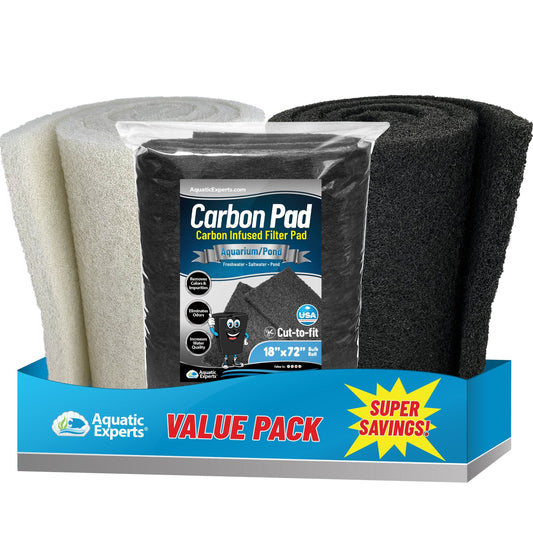 Pond Bundle - Carbon Filter 18"x72" + White Fine 18"x72" + Black Coarse 18"x72" Bundle coral frag – live coral frag | Gem State Corals