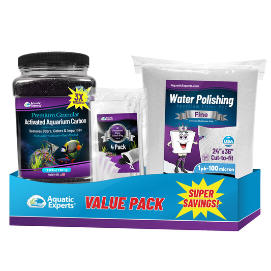 Aquarium Bundle - Carbon 3.0 + 4 Pack Fine Mesh Bag 3"x8" + Polishing Pad 100 Micron Bundle coral frag – live coral frag | Gem State Corals